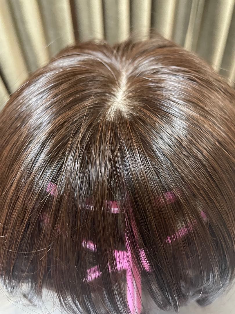 ピンクエイジ リアルスキン シースルーバング ゆるふわカール (モースト原糸)