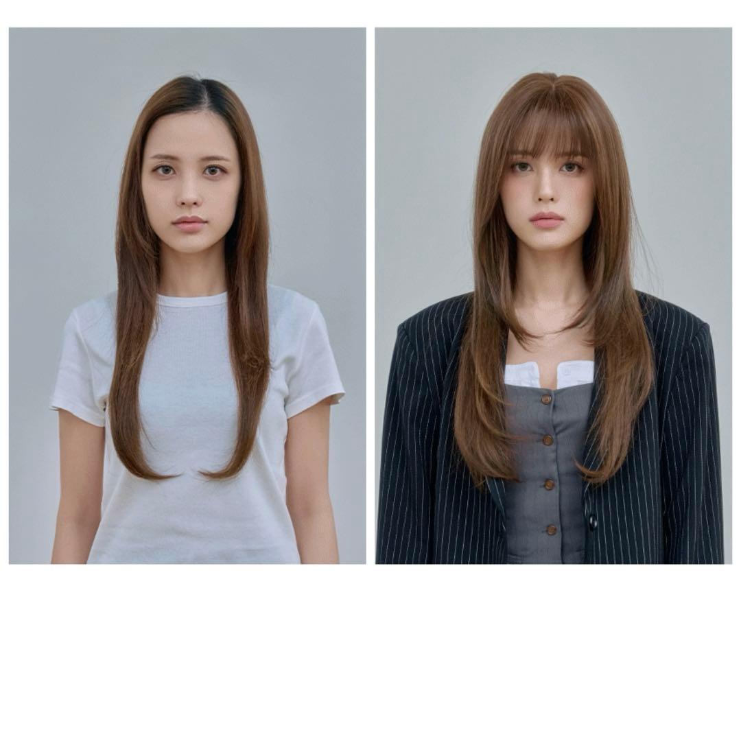 ピンクエイジ リアルスキン シースルーバング ゆるふわカール (モースト原糸)