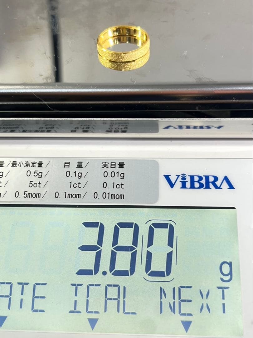 BeaverK24 純金平打ちグロスリング 3.8g刻印あり ハンドメイド