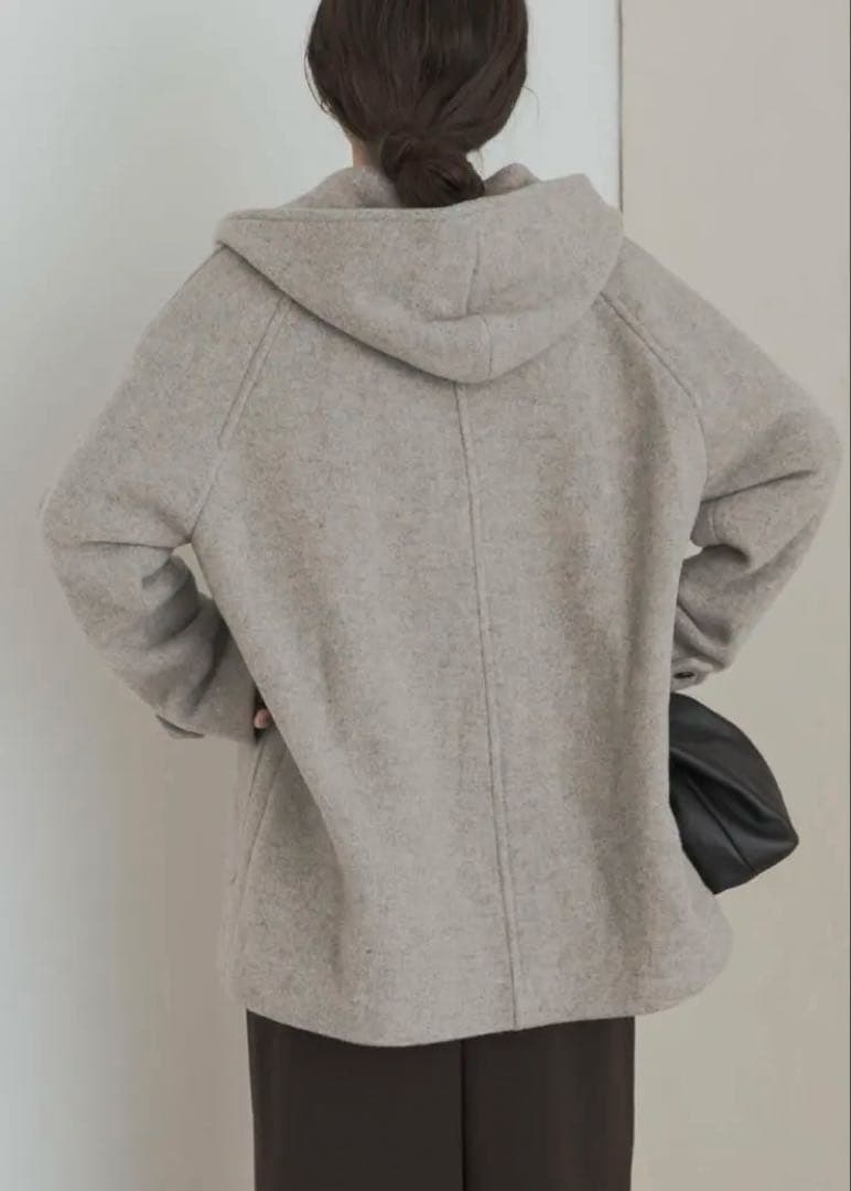 【DOORS】エアリーウールフードコート杢GREGE