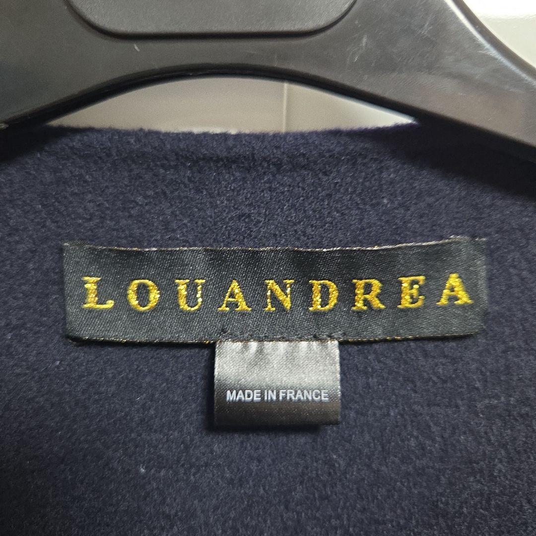 新品　LOUANDRA ネイビー ファー付きベスト　フォックスファー　ジレ