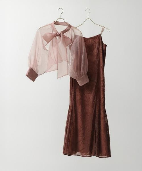 美品 カナ ボウタイ リボン ボレロ ワンピース S お呼ばれ オケージョン