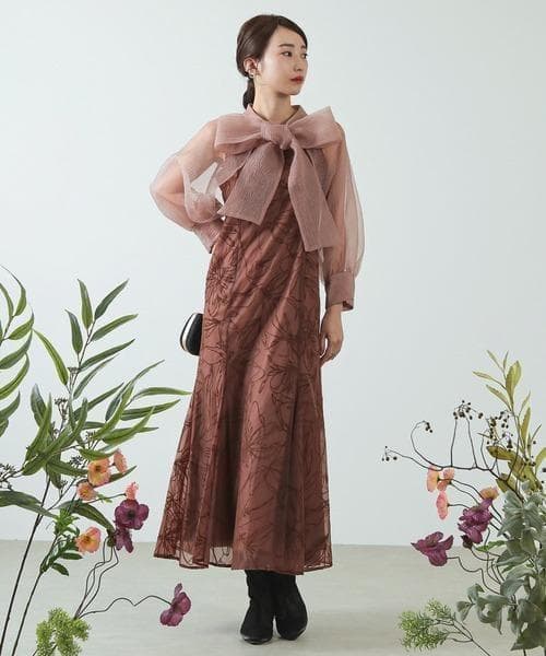 美品 カナ ボウタイ リボン ボレロ ワンピース S お呼ばれ オケージョン