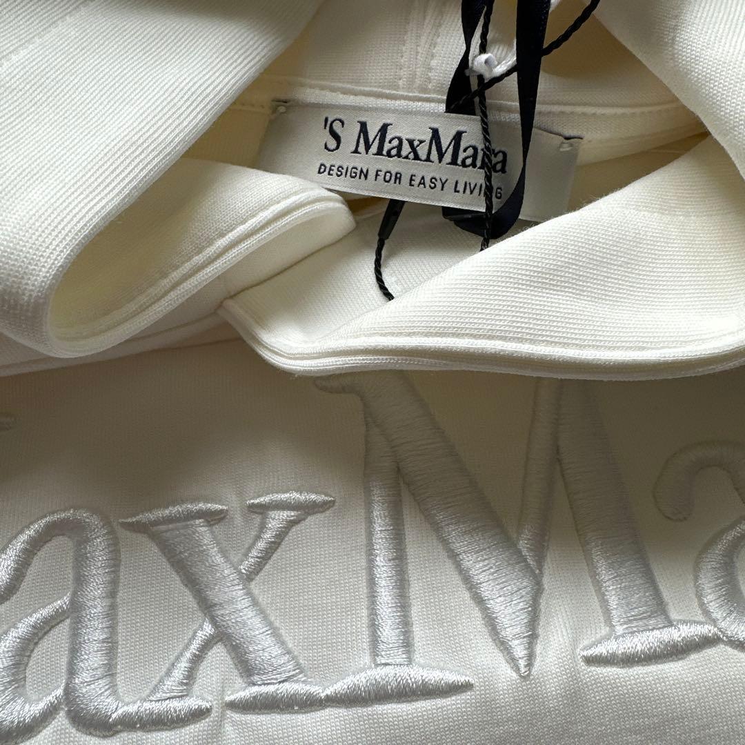 週末セール！Max Mara コットンジャージーフーディ White XS