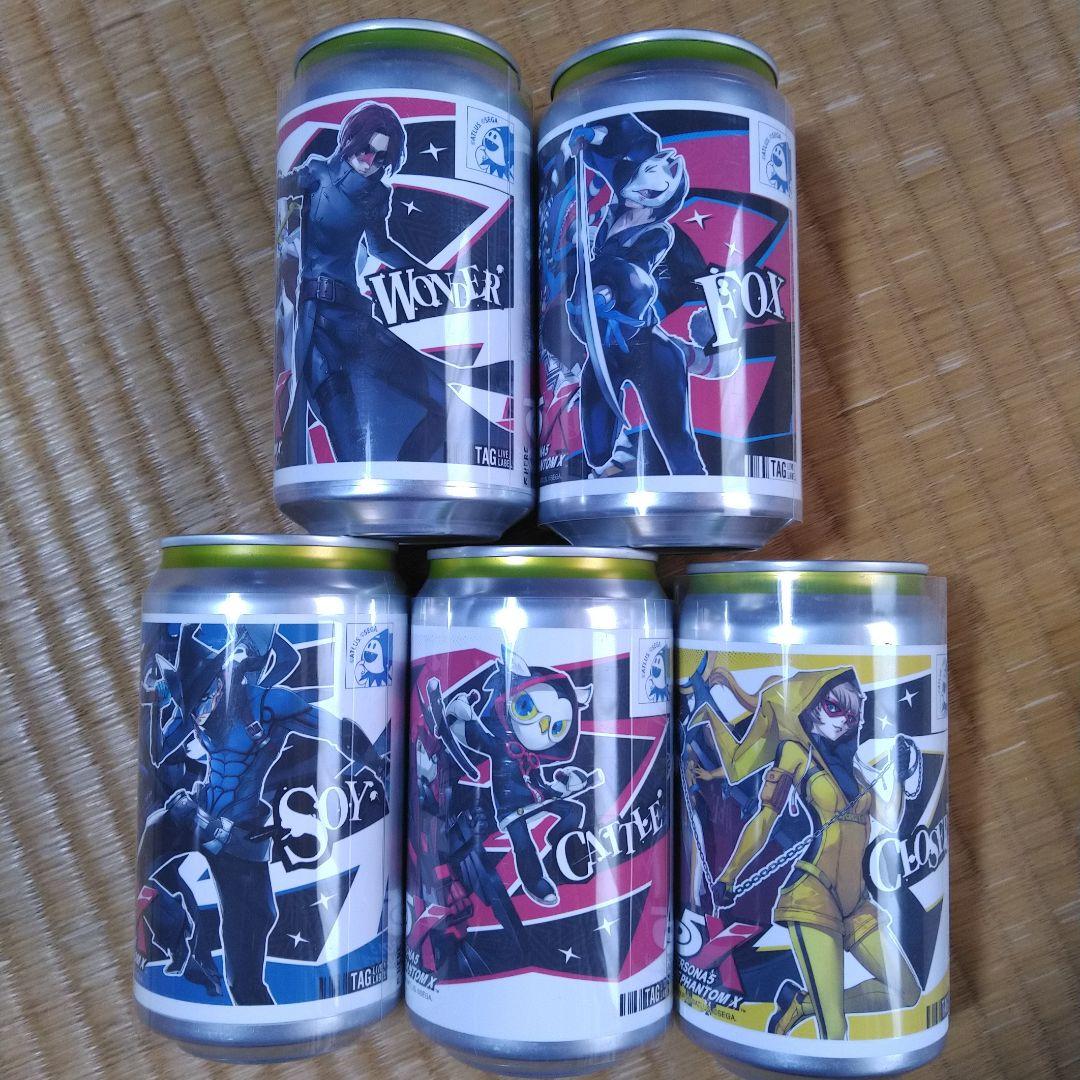P5X ペルソナ5 X キャラクターラベル缶 5本セット 新品未開封
