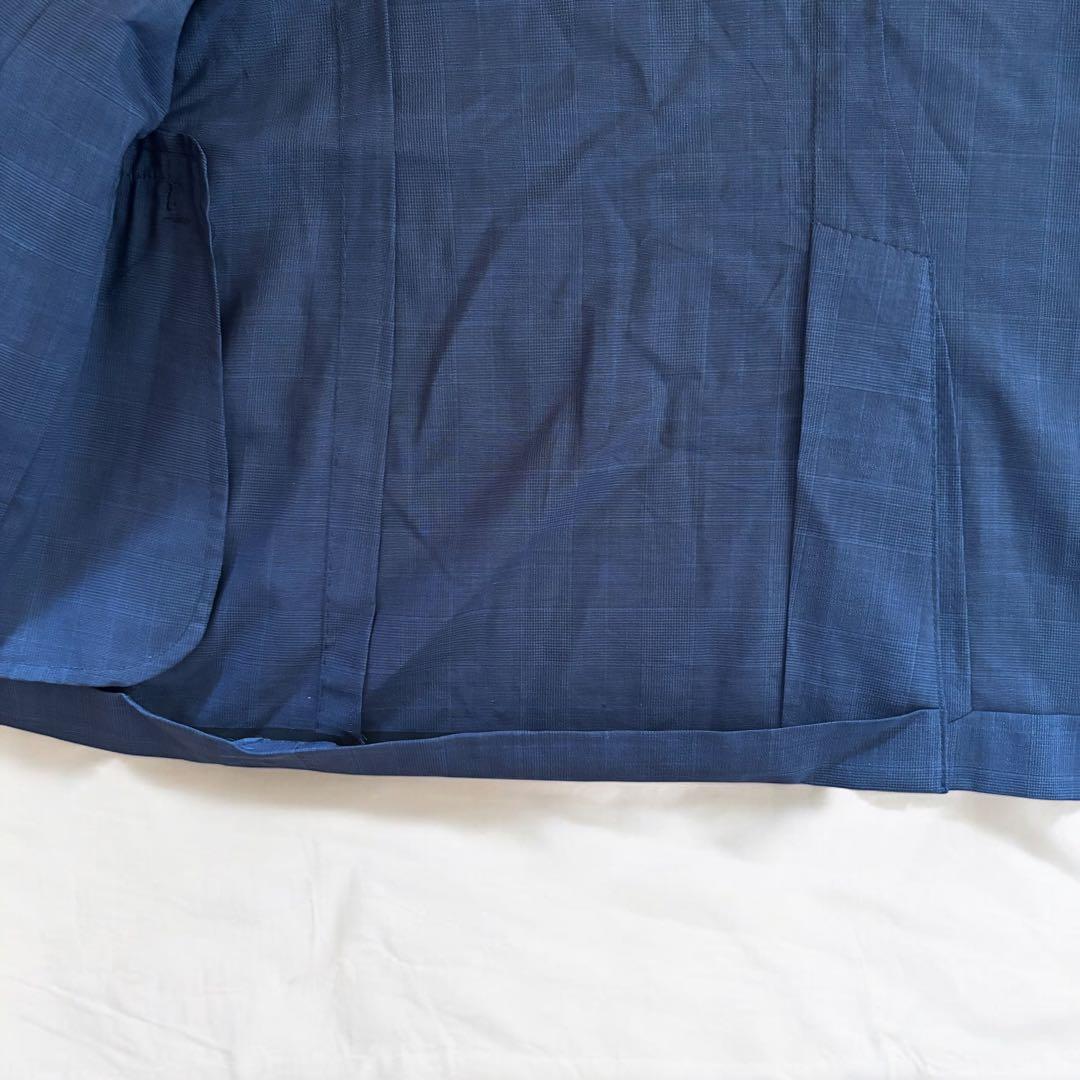 ✨ゼニア生地✨トゥモローランド　テーラードジャケット シルク混 チェック 46