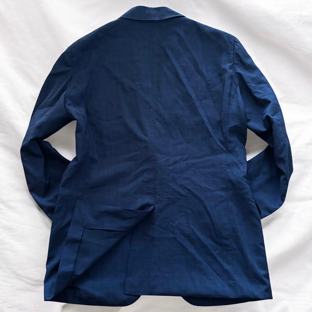 ✨ゼニア生地✨トゥモローランド　テーラードジャケット シルク混 チェック 46