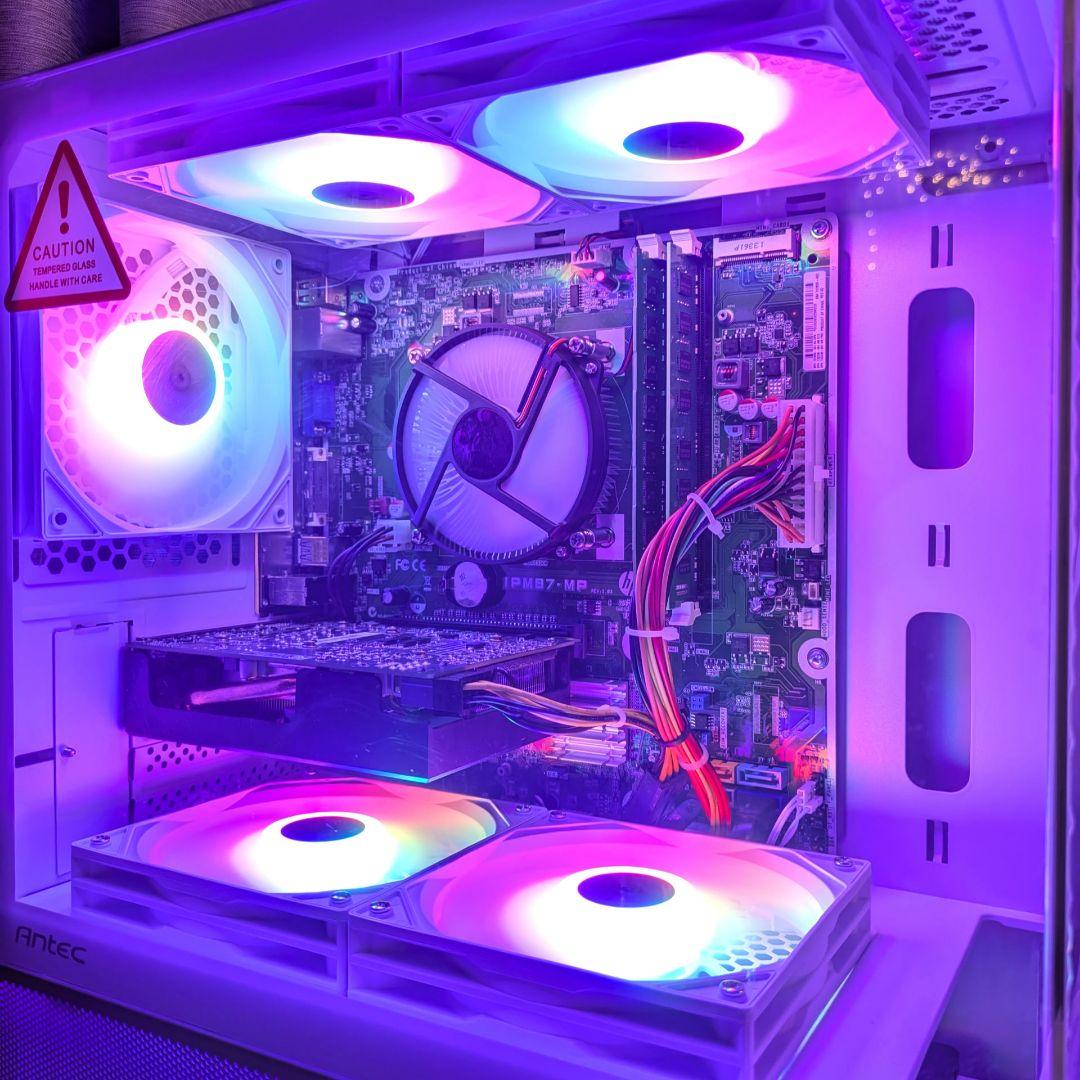 新品白ケース GTX1660SUPER RGBファン搭載 自作ゲーミングPC