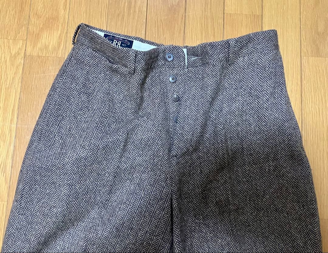 90s RRLヘリンボーン ウールパンツ　W30 made in USA