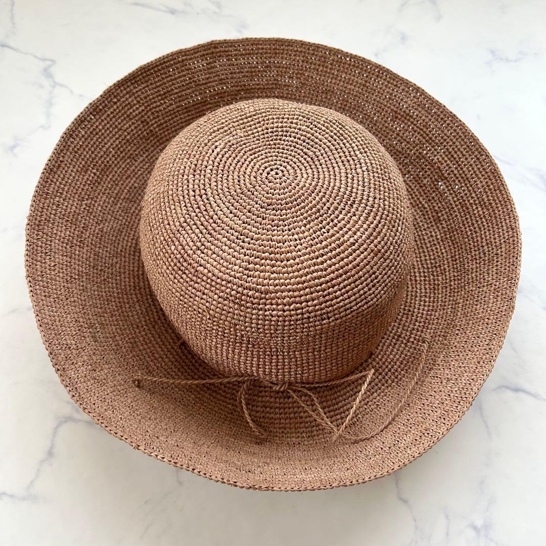 【極美品】ヘレンカミンスキー プロヴァンス10 麦わら帽子 ヌガー ラフィア