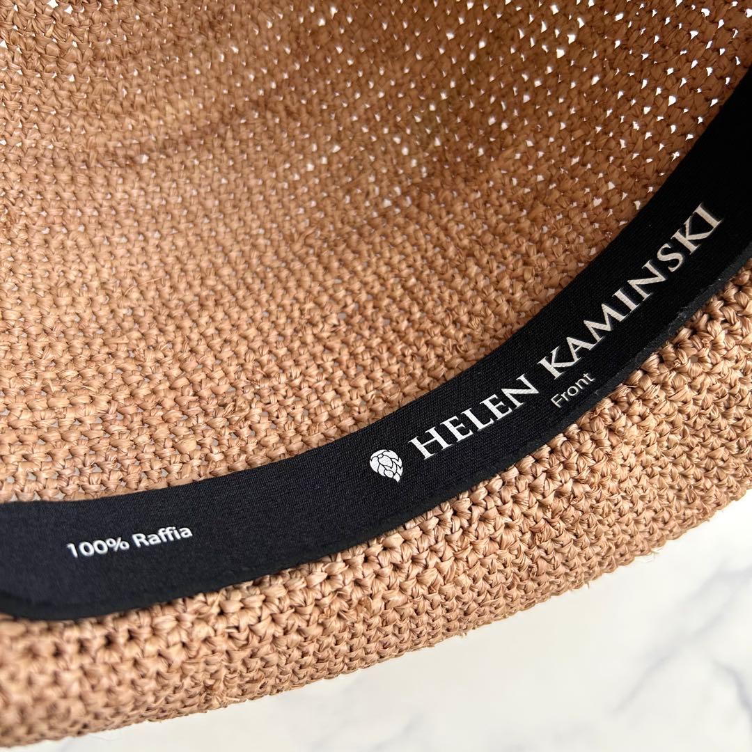 【極美品】ヘレンカミンスキー プロヴァンス10 麦わら帽子 ヌガー ラフィア