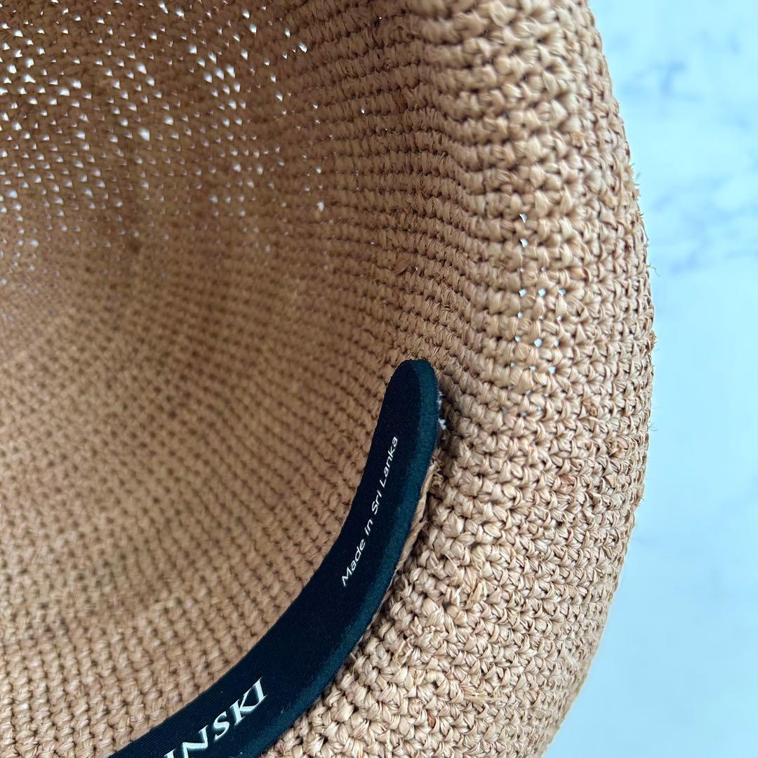 【極美品】ヘレンカミンスキー プロヴァンス10 麦わら帽子 ヌガー ラフィア