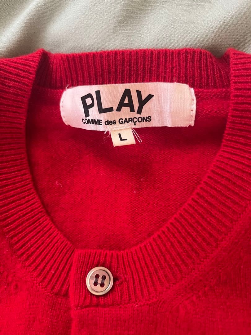 【お値下げ】PLAY COMME des GARÇONS カーディガン赤L日本製