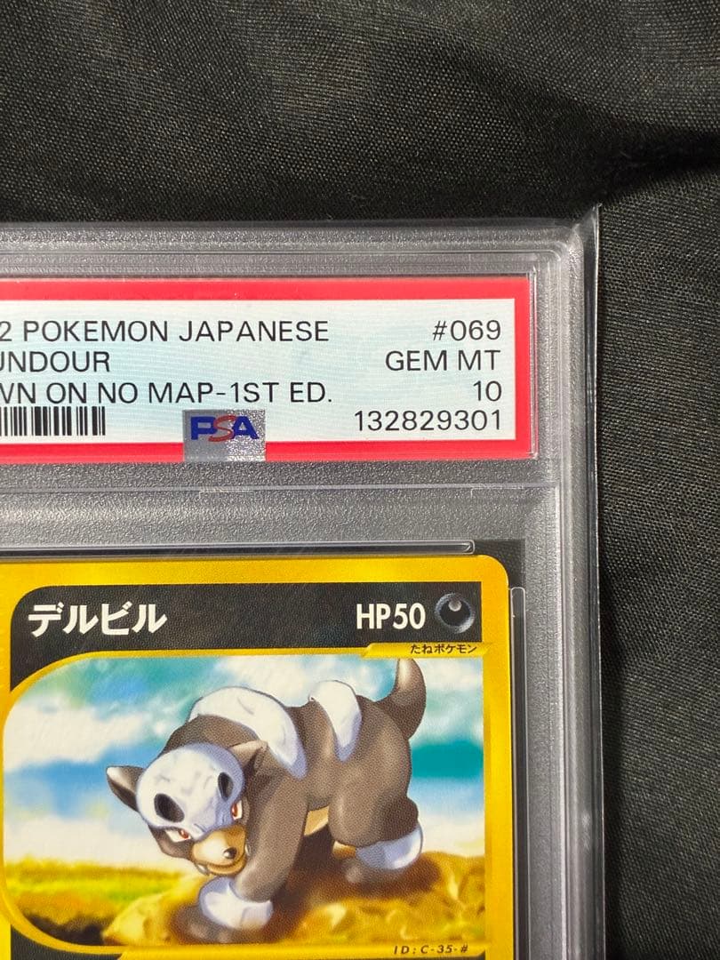 世界37枚 PSA10 デルビル カードe 2002 069 15
