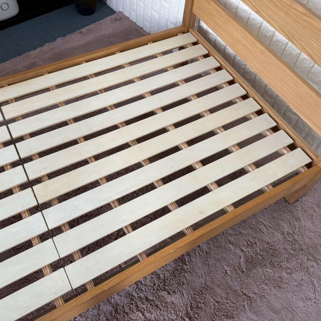 都内23区送料無料✨無印✨シングルベッドフレーム　オーク材突板