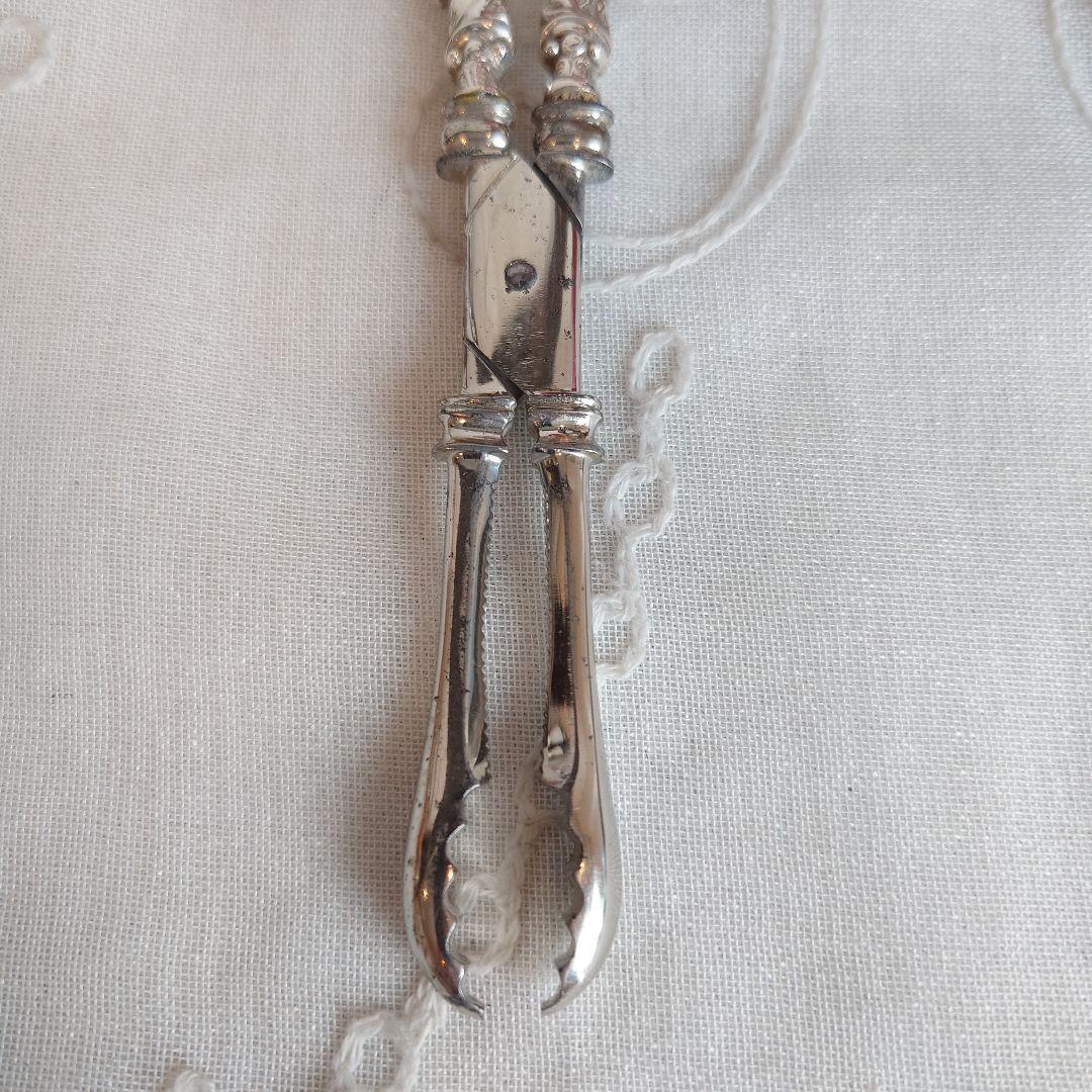 イギリス　アンティーク　シュガートング　アイストング　シュガーニップス