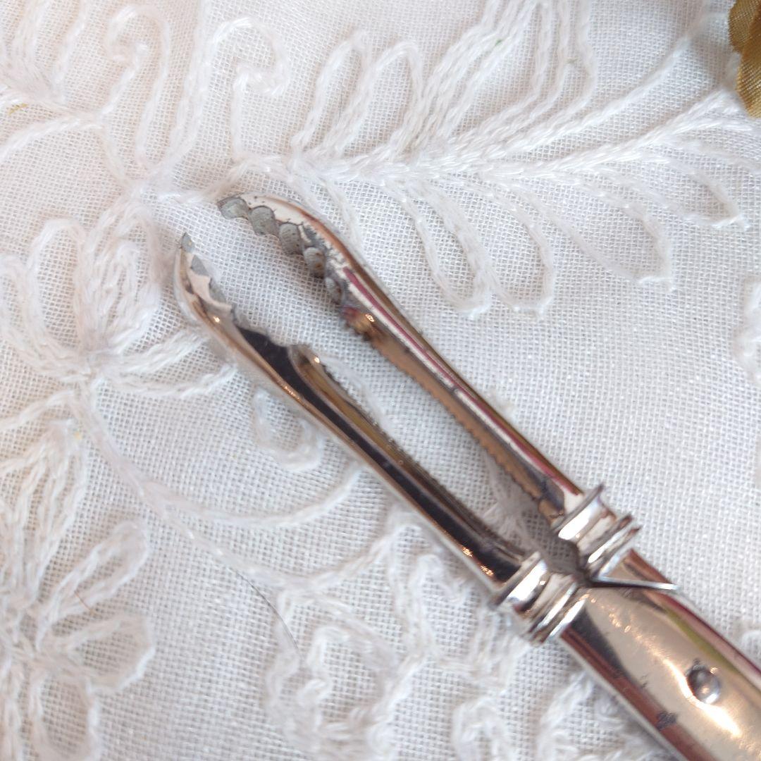 イギリス　アンティーク　シュガートング　アイストング　シュガーニップス