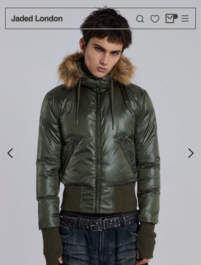 ジャケット・アウター Jaded London Black Mercury Puffer Jacket