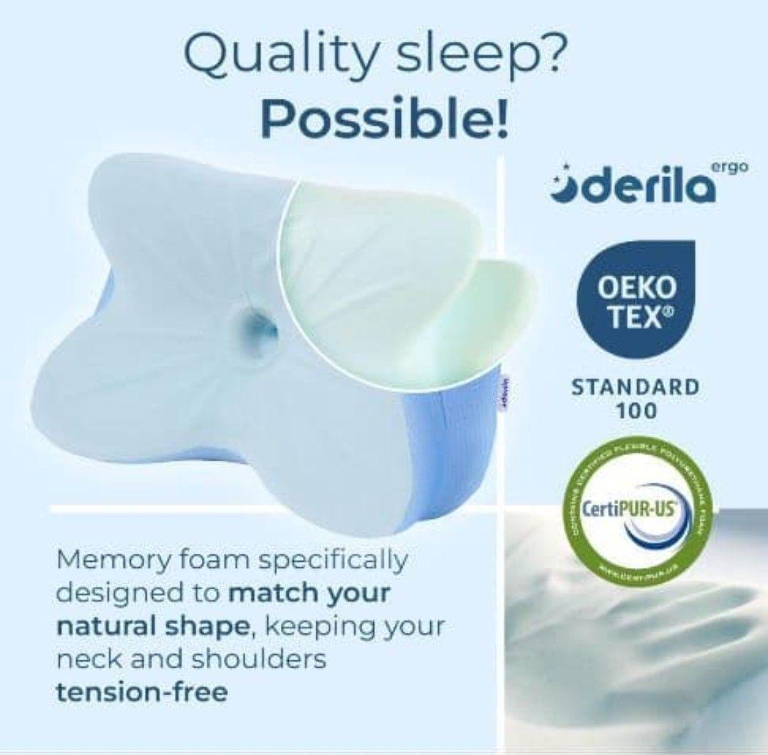 Derila Ergo　デリラエルゴ 快適な睡眠の為の頸部ネックピローカバー付き