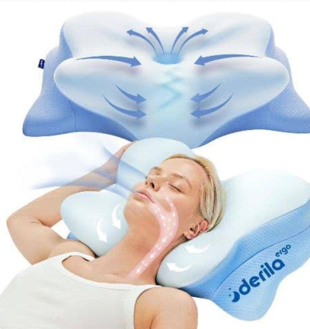 Derila Ergo　デリラエルゴ 快適な睡眠の為の頸部ネックピローカバー付き