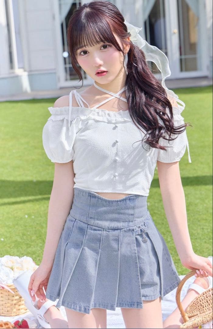 ミシェルマカロン 美脚デニムスカパン Fサイズ