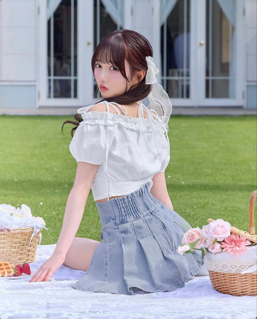 ミシェルマカロン 美脚デニムスカパン Fサイズ