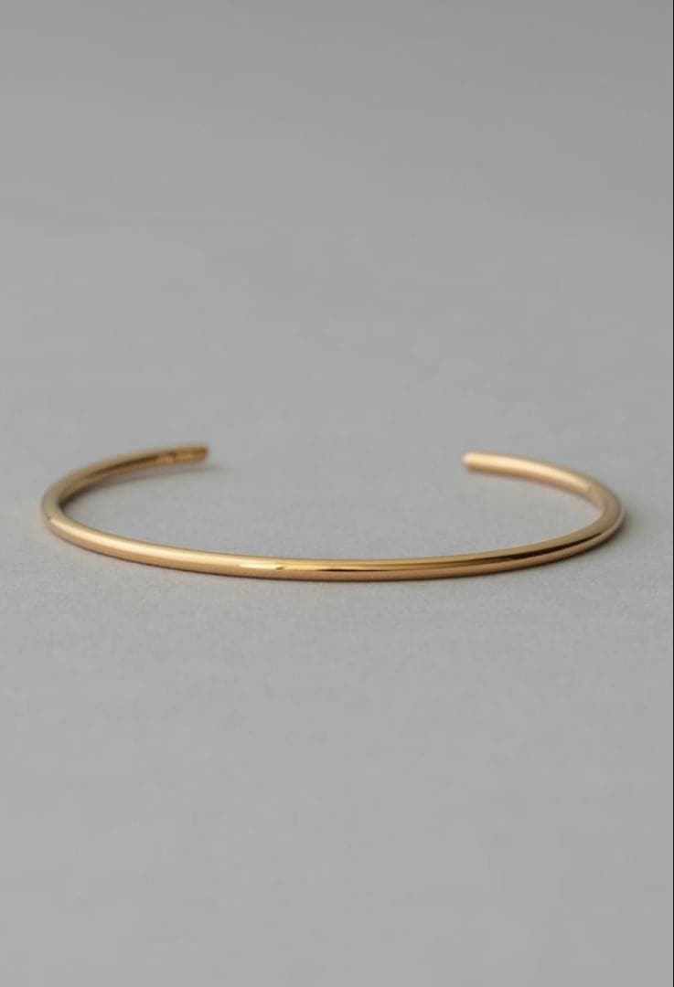 ete ゴールド オブジェ　シン　バングル S 925刻印