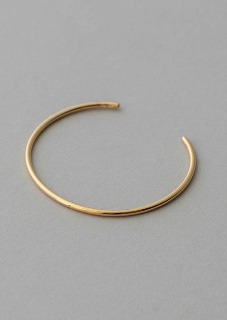 ete ゴールド オブジェ　シン　バングル S 925刻印