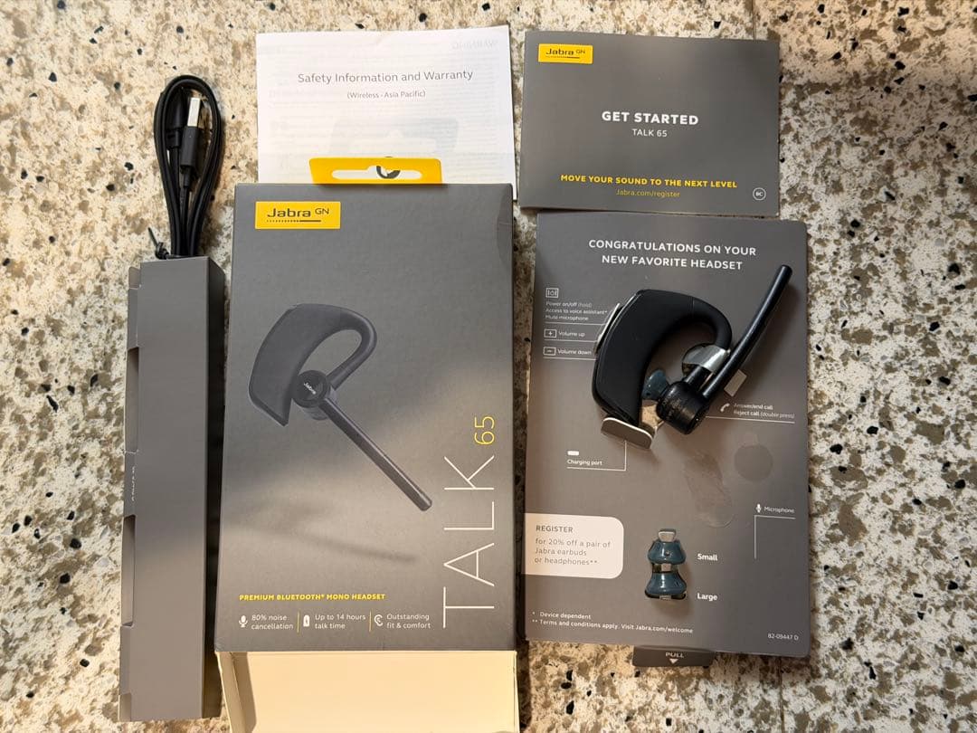 【美品】Jabra Tark65 プレミアムBluetooth片耳ヘッドセット