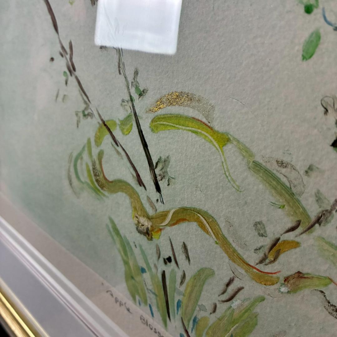 ジョアン・アイザック「Apple～」銅版画 1点物 直筆サイン入 お洒落な額装