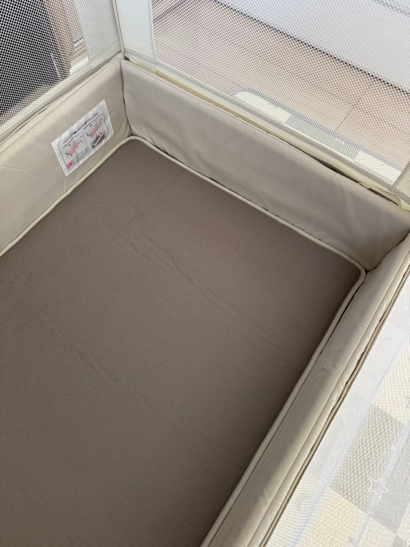 【美品】ココネルエアープラス　折りたたみ式メッシュベビーベッド　取説付き