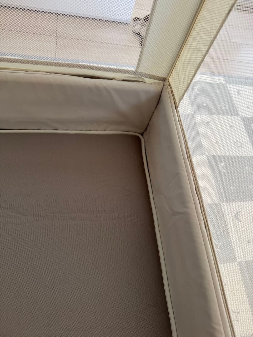 【美品】ココネルエアープラス　折りたたみ式メッシュベビーベッド　取説付き