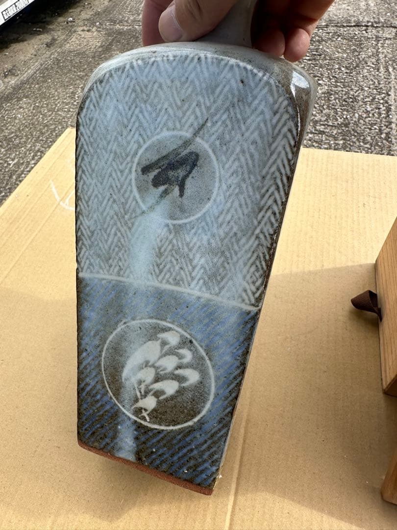 ᴥ*す様 島岡達三作ー象嵌壺木箱付き