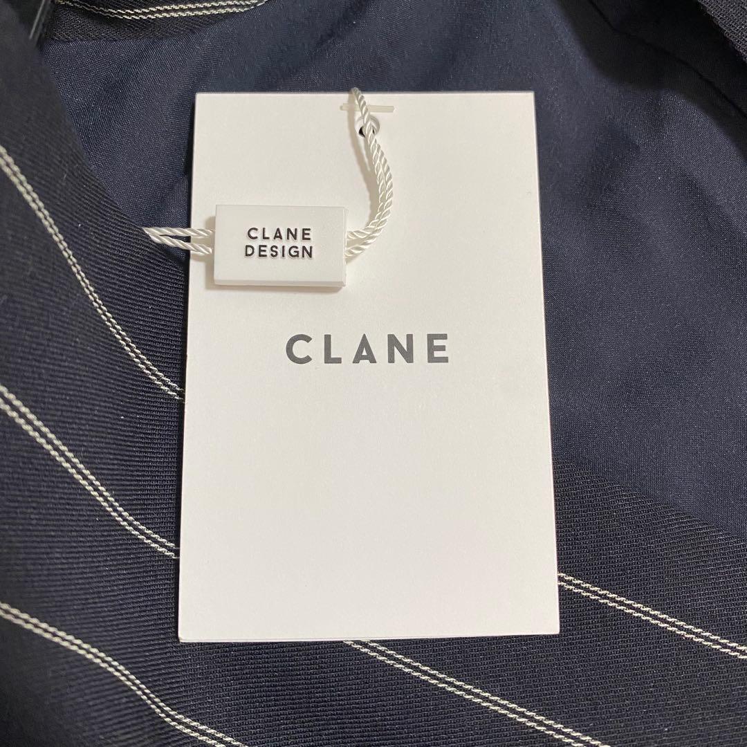 新品✨CLANE ストライプ タイアレンジ フレアワンピース　ロング　マキシ丈