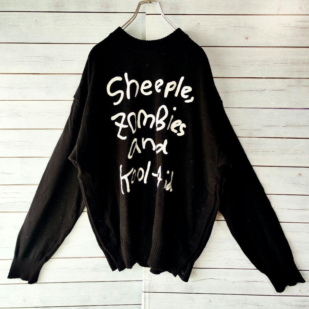 【希少】sacai × MADSAKI★センター刺繍ロゴニット コラボ サイズ3