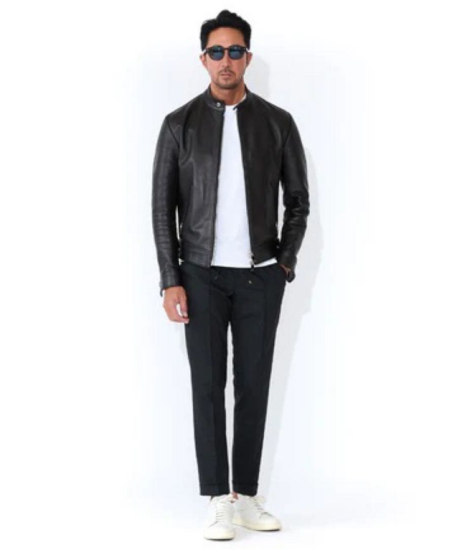 【干場別注モデル】H DUE 永久クリース ストレッチウールパンツ ブラック