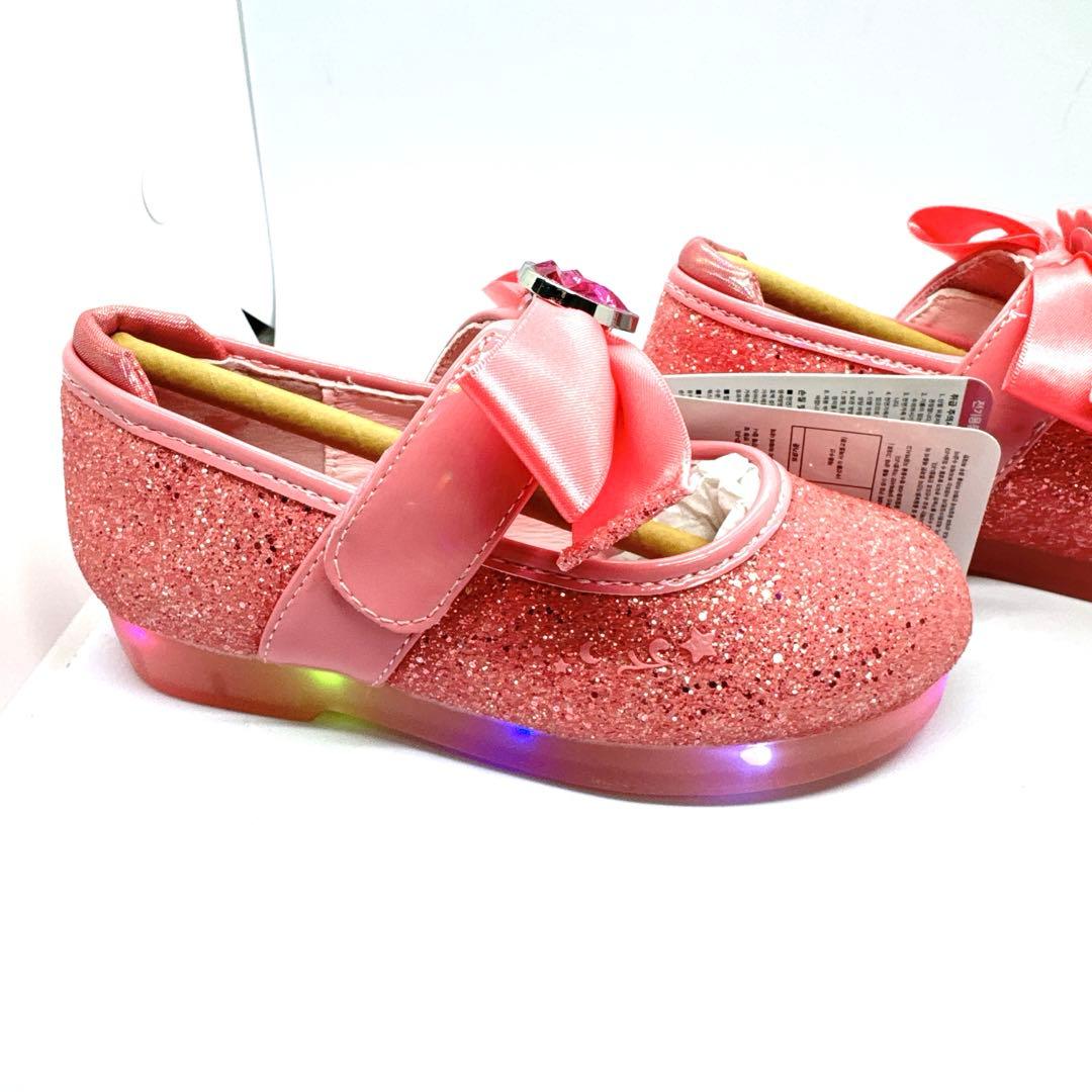 【韓国限定】ティニピン公式品　光るシューズ ハチュピン　16cm ピンク