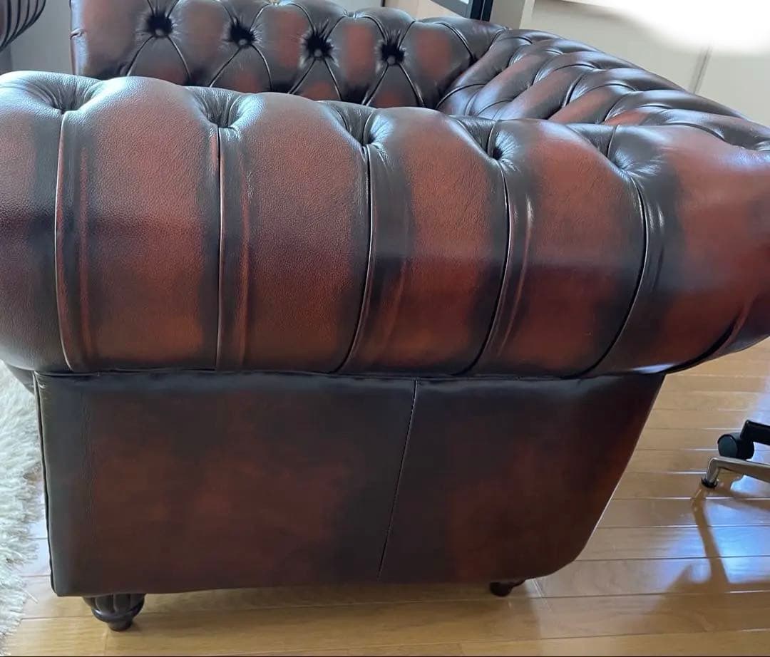 【専用】チェスターフィールド 総革 革張り ソファー　1人掛け