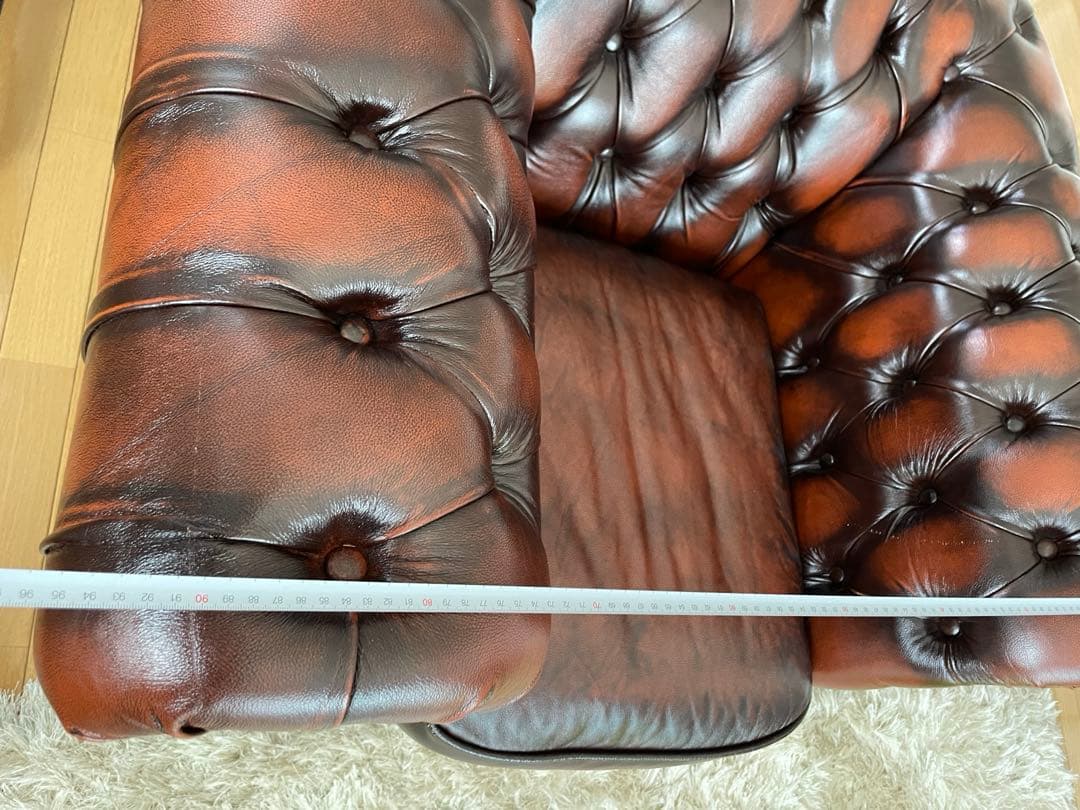 【専用】チェスターフィールド 総革 革張り ソファー　1人掛け