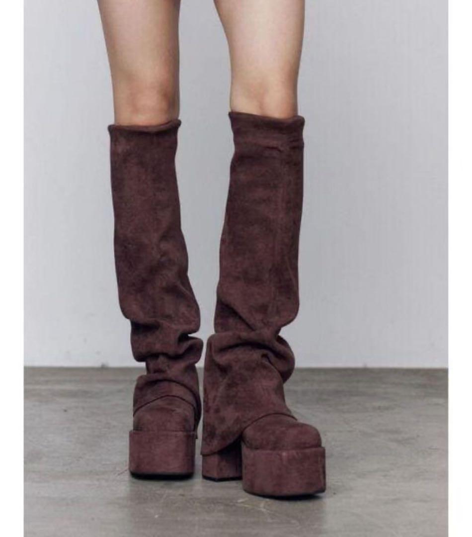 【EMODA】ルーズフレアカバーフィットブーツ