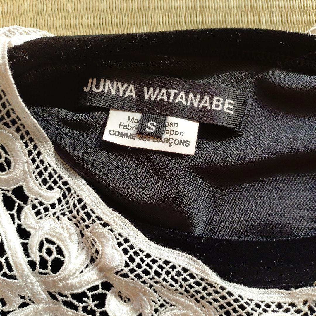 JUNYA WATANABE ブラックベロアレース襟長袖