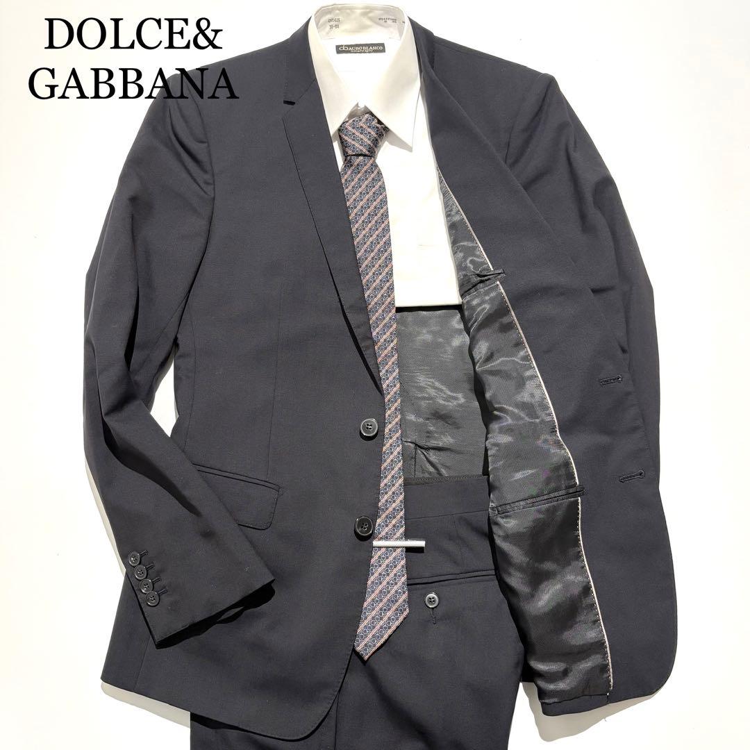 【極美品】DOLCE&GABBANA スーツ セットアップ ブラック 46