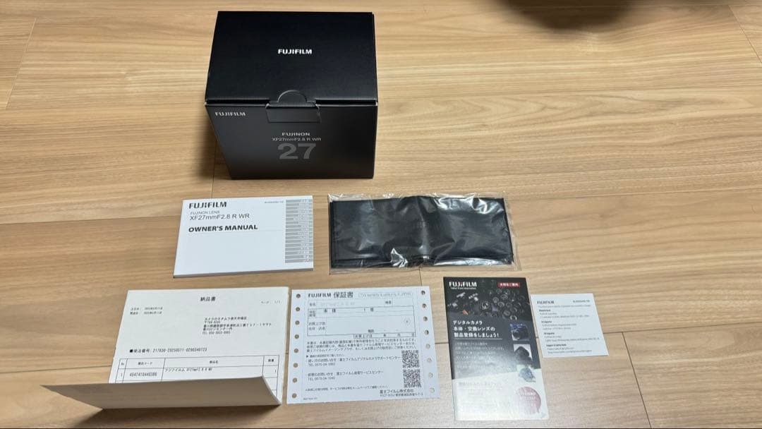 Fujifilm XF27mmF28R WR レンズ