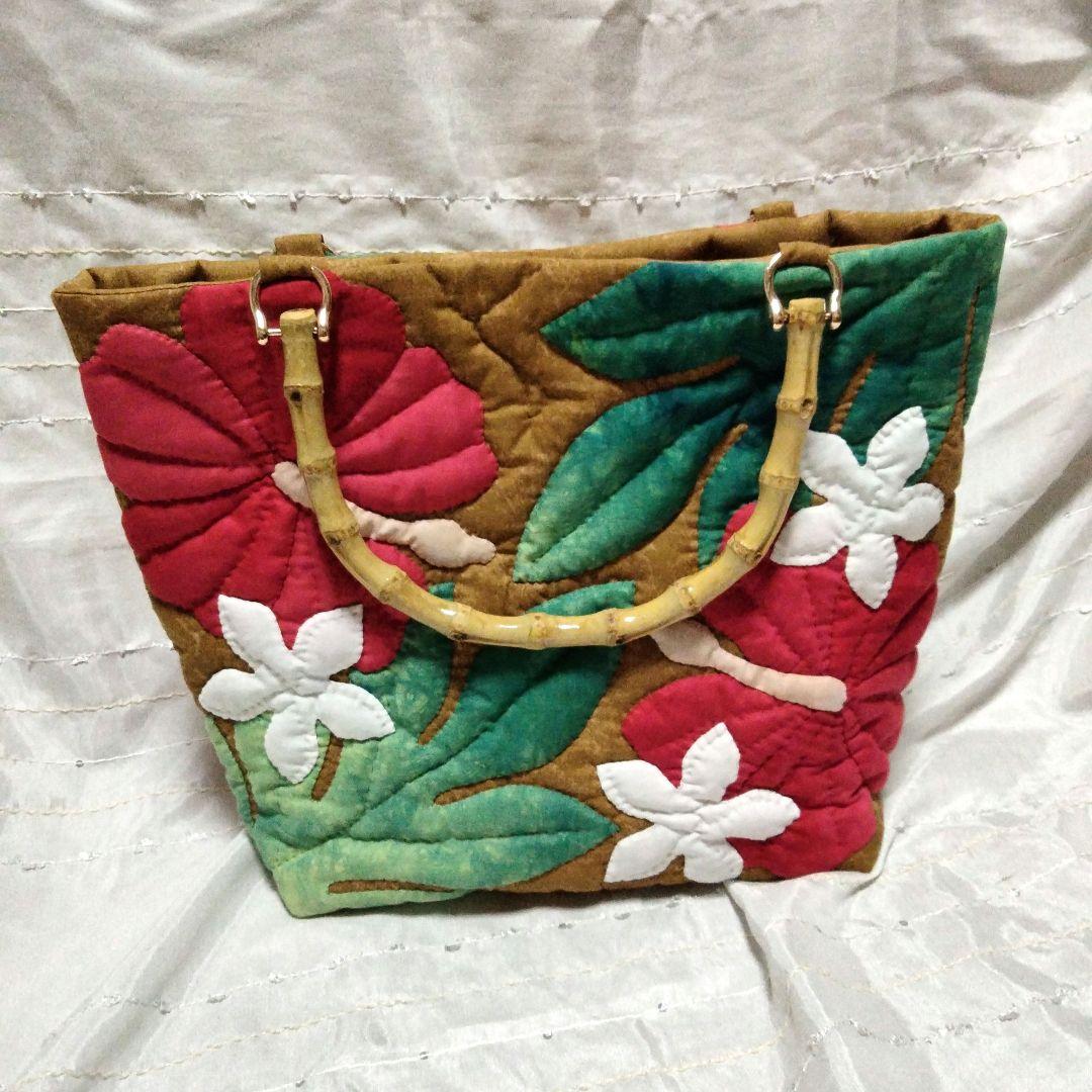 なおままページ258.ハワイアンキルト・バッグ・ハイビスカス＆プルメリア
