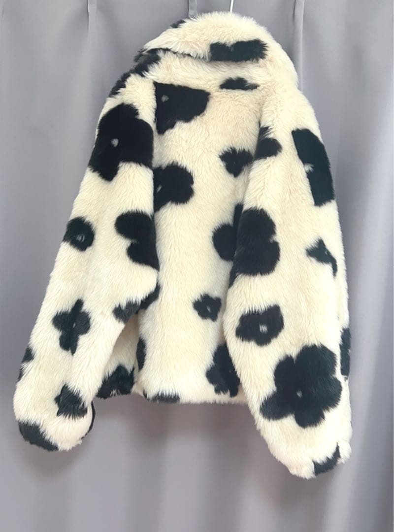 sea room lynn お花モチーフ柄ファーコート 個性的 大きいサイズ