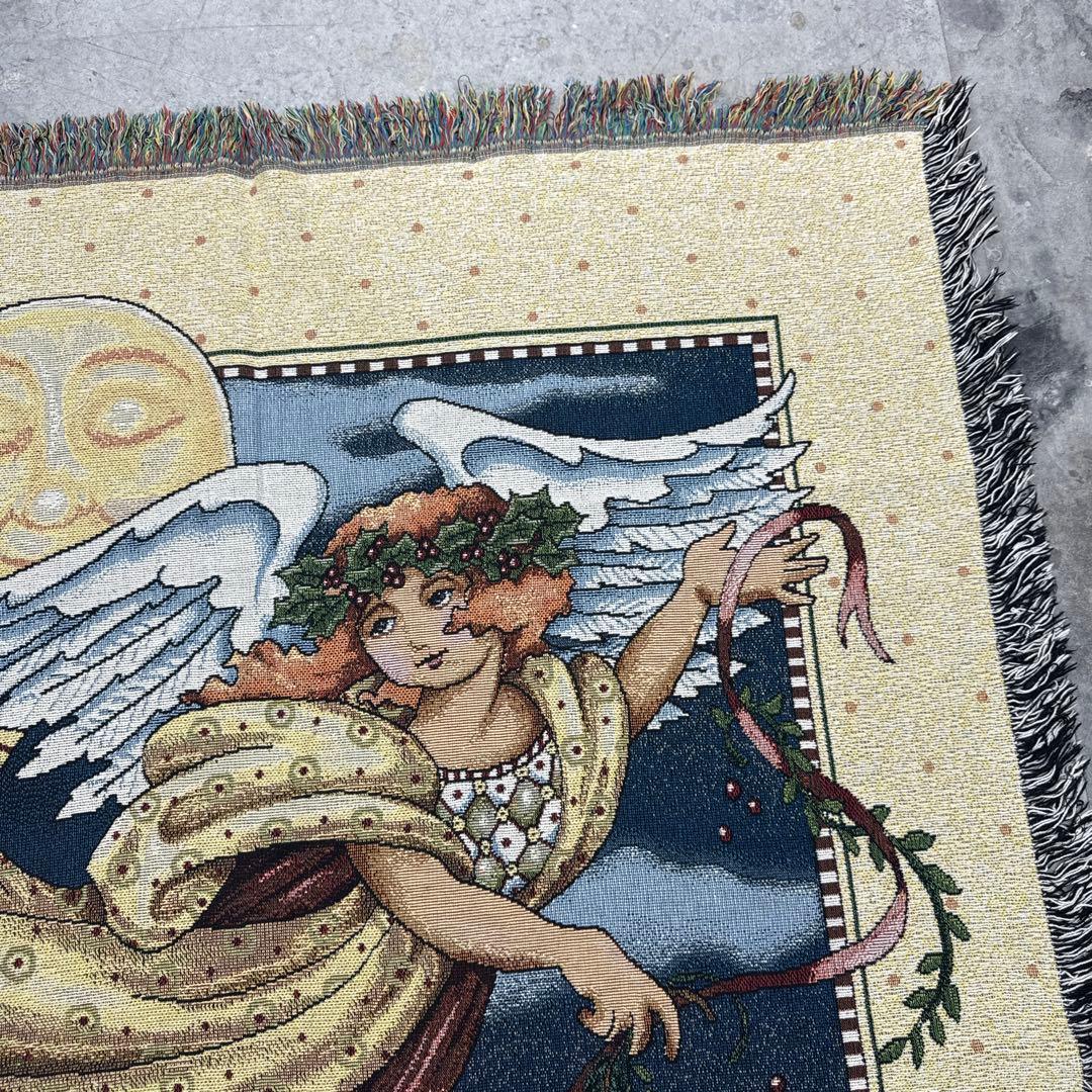 天使　平和　マルチカバー　ソファーカバー　ヴィンテージ　181x135