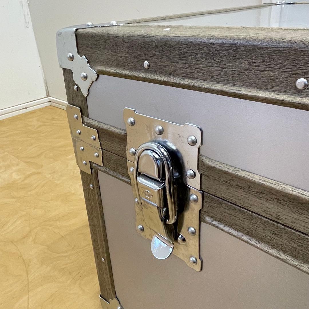 ビンテージ アルミ トランク 船舶 収納 箱 ケース ボックス アンティーク