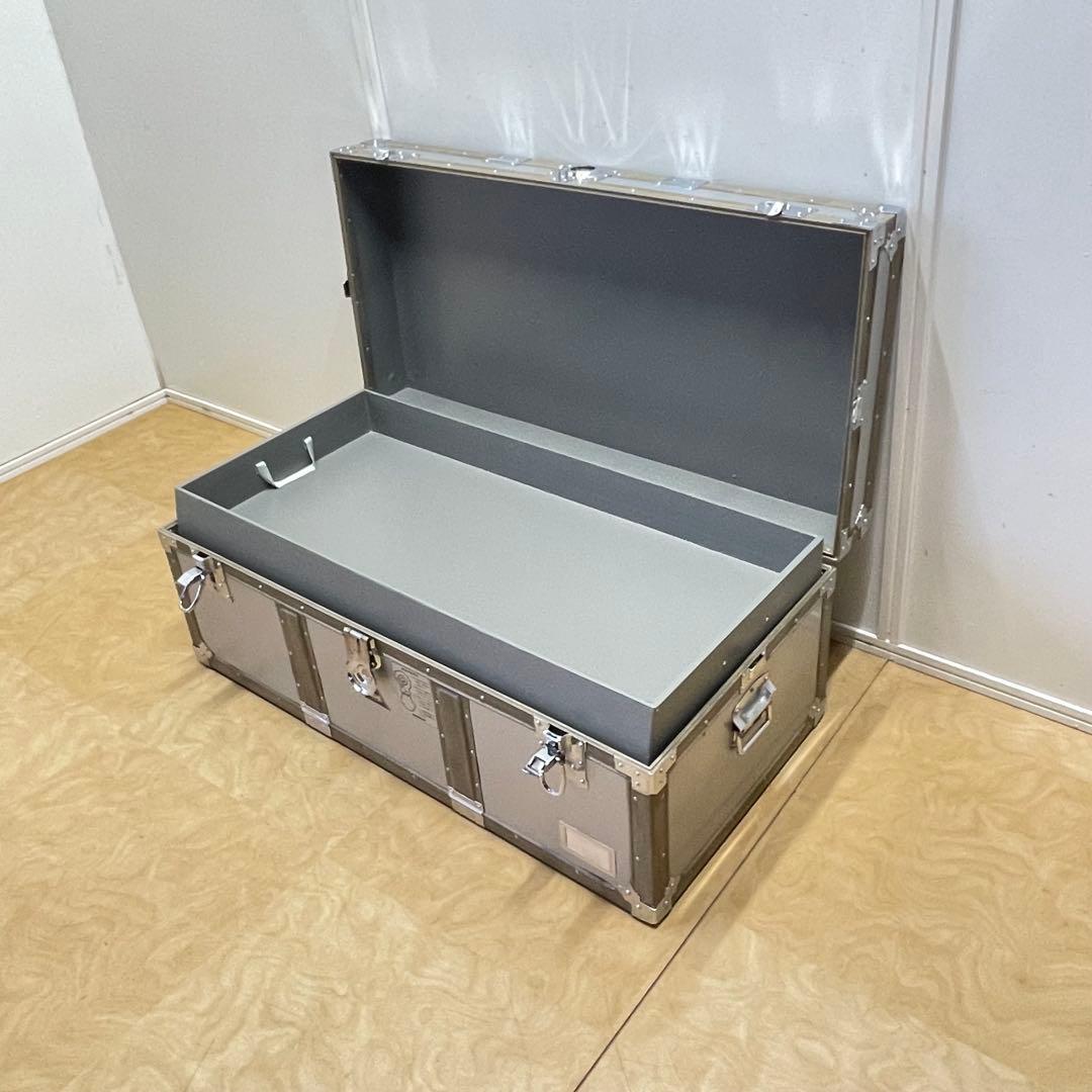 ビンテージ アルミ トランク 船舶 収納 箱 ケース ボックス アンティーク