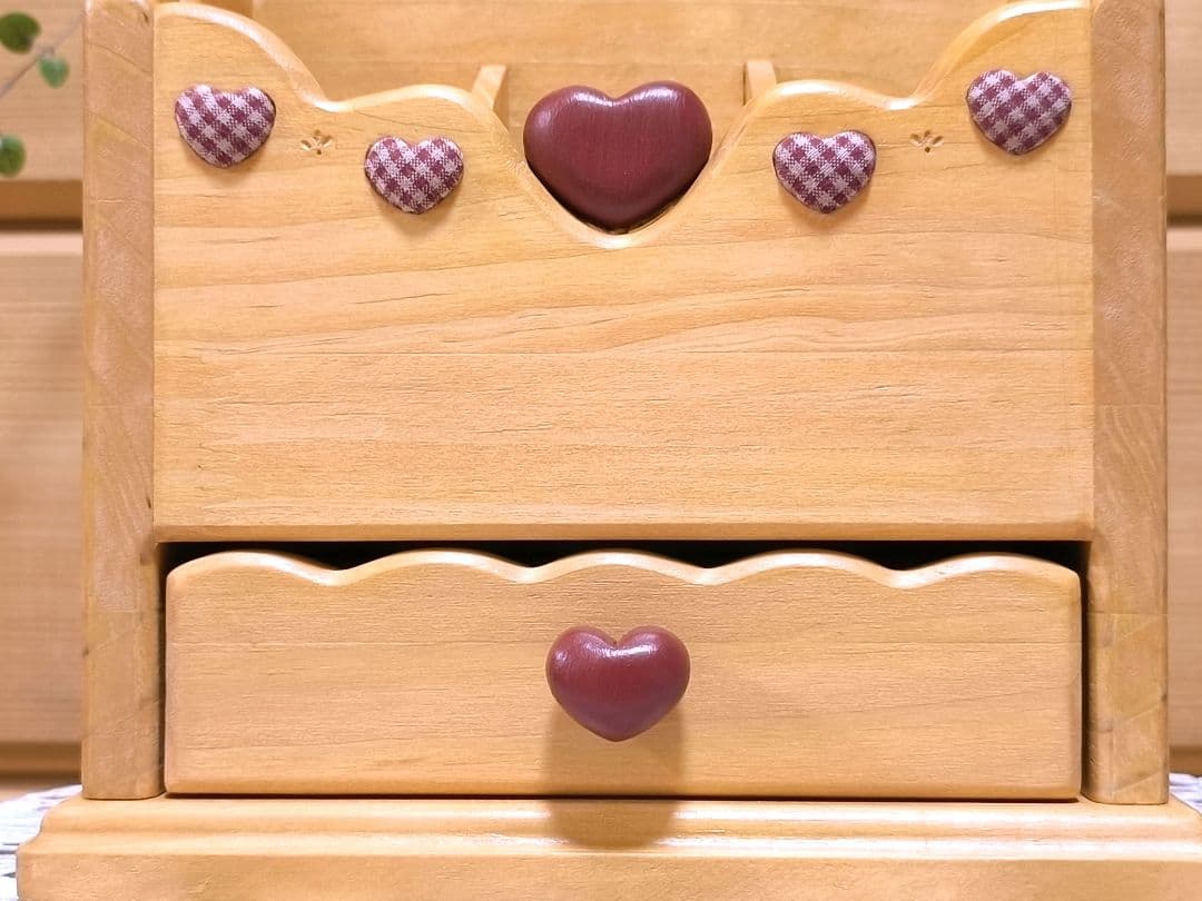 ⭐️アメリカンカントリー雑貨❤️ぷっくりハート❤️の多目的スタンド★引き出し付き