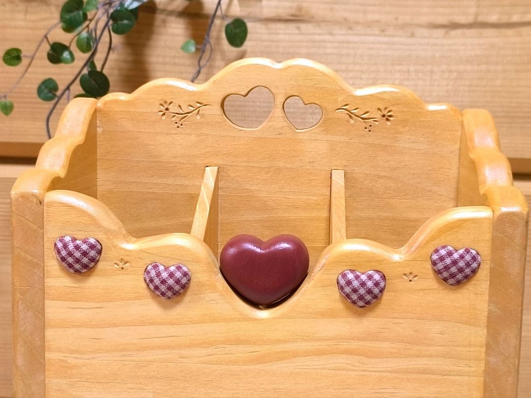 ⭐️アメリカンカントリー雑貨❤️ぷっくりハート❤️の多目的スタンド★引き出し付き